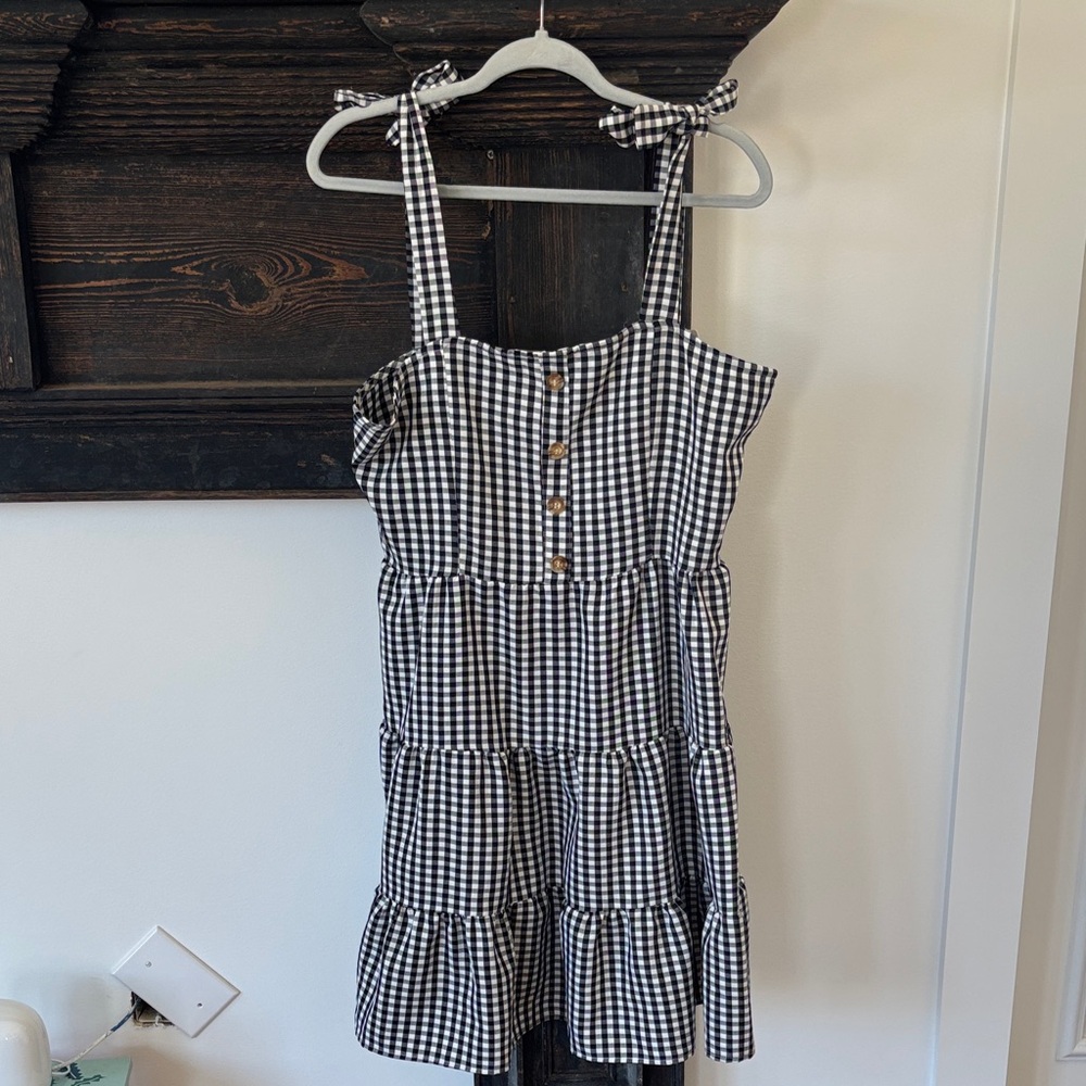 Black and White Gingham Dress